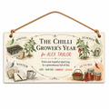 Chilli Seasons Journal Personalised Wooden Plaque