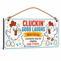 Cluckin Good Laughs Wooden Plaque