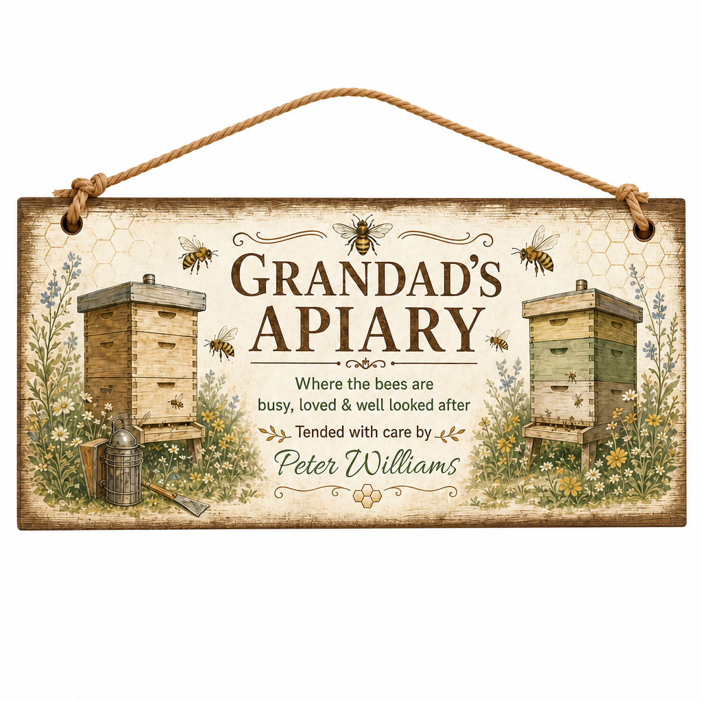 Grandad’s Little Apiary Personalised Gift Box Set