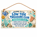 Low Tide Treasure Club Wooden Plaque