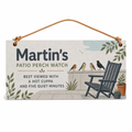 Patio Perch Watch Personalised Wooden Plaque