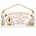 Queen Of The Apiary Personalised Wooden Plaque