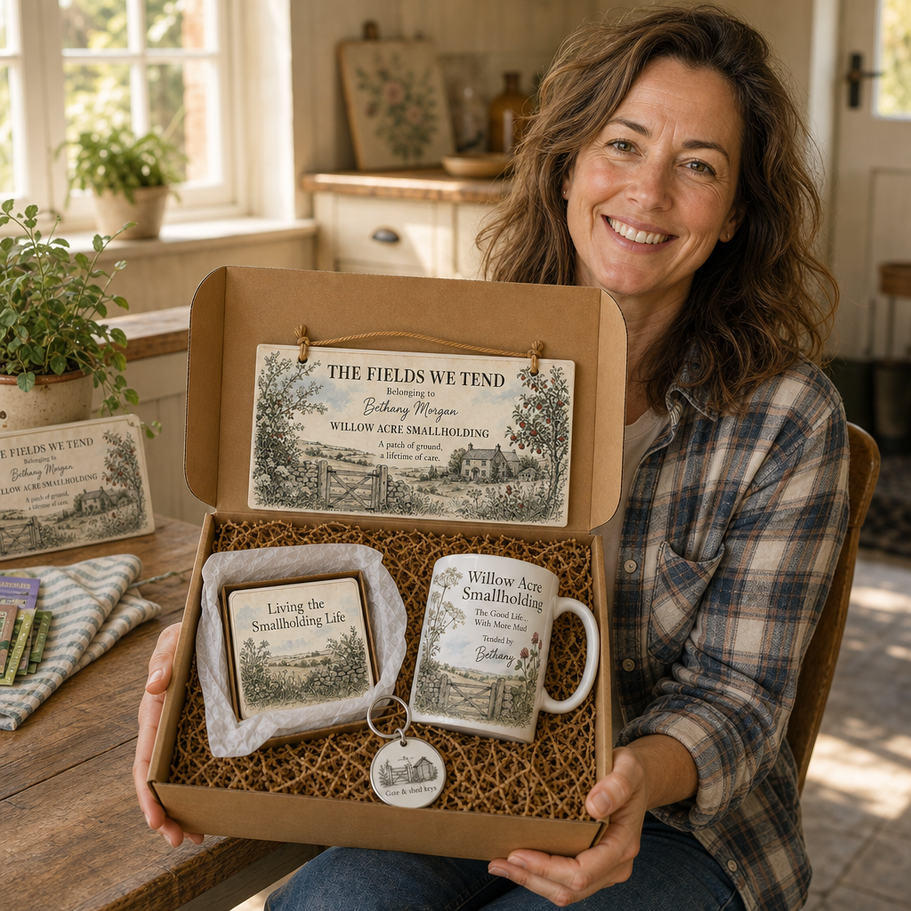 Hedgerows Script Personalised Gift Box Set