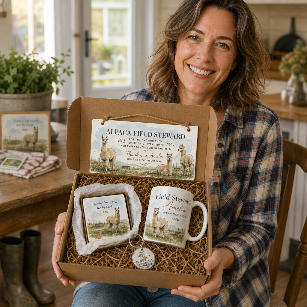 Alpaca Field Steward Personalised Gift Box Set